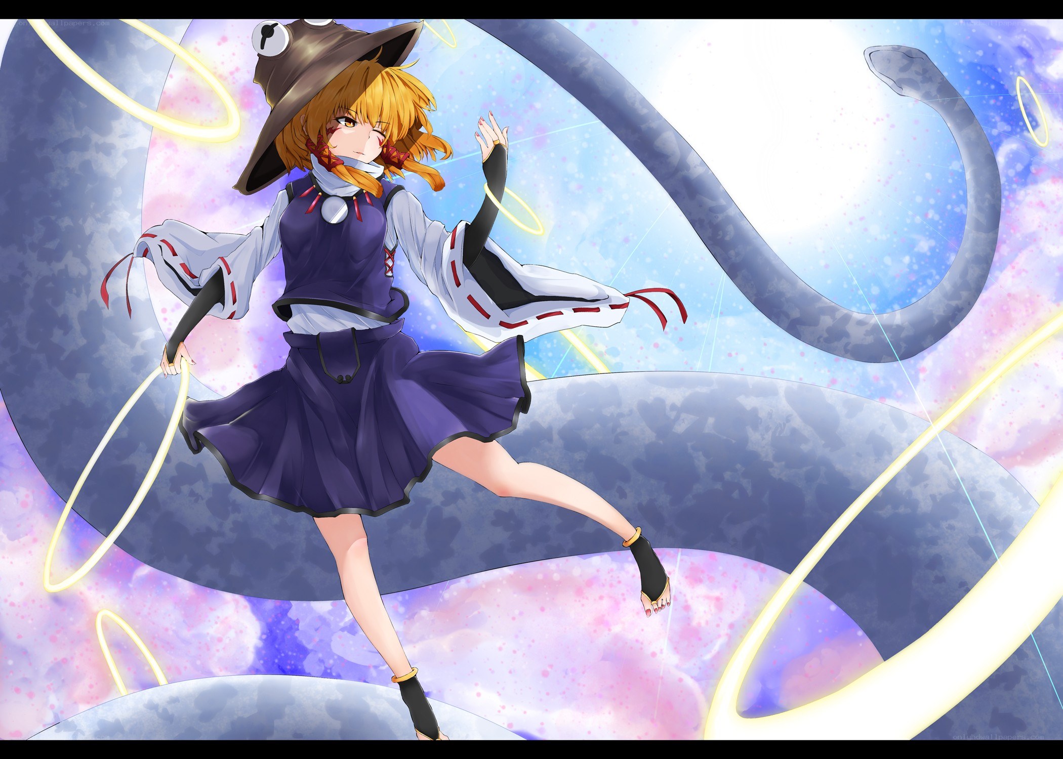 anime witch with snake