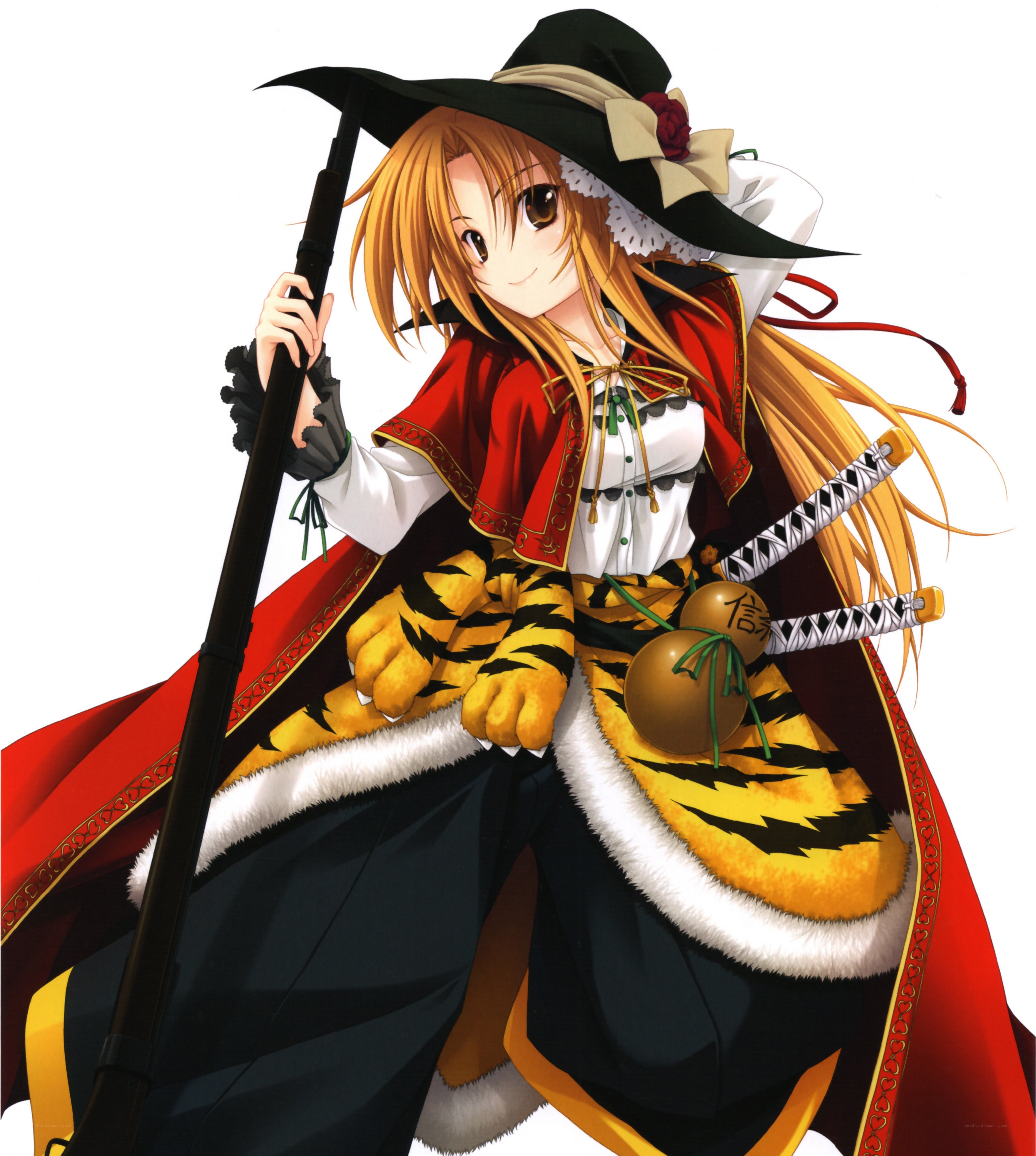 anime witch with staff