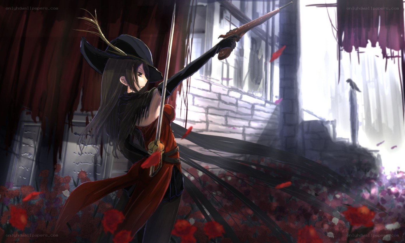anime witch with sword