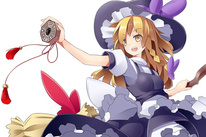 anime witch with talisman
