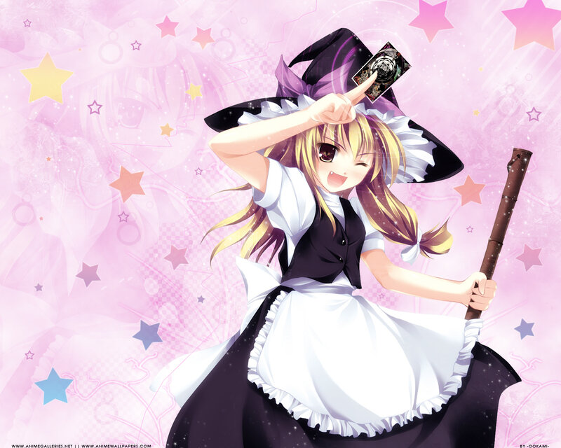 anime witch with wand