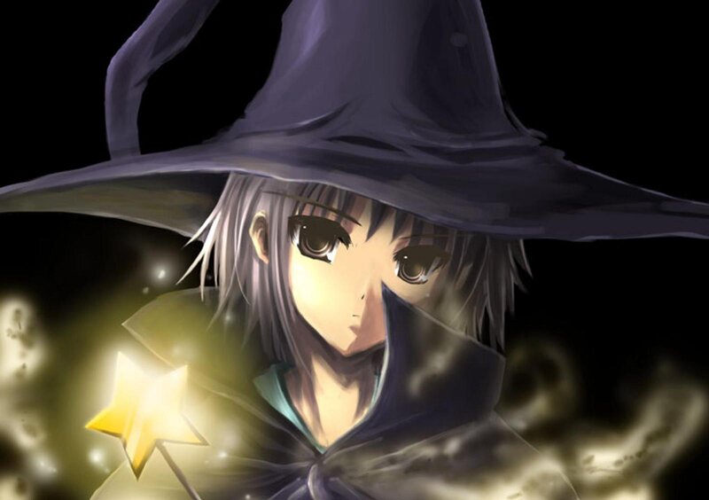 Anime Wizard Character — Black
