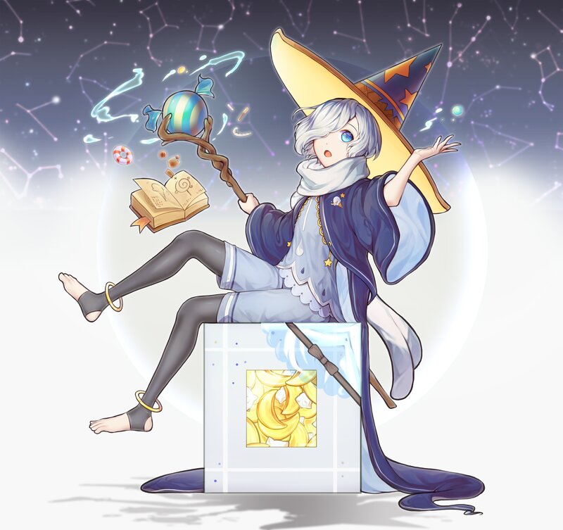 Anime Wizard Character — Blue