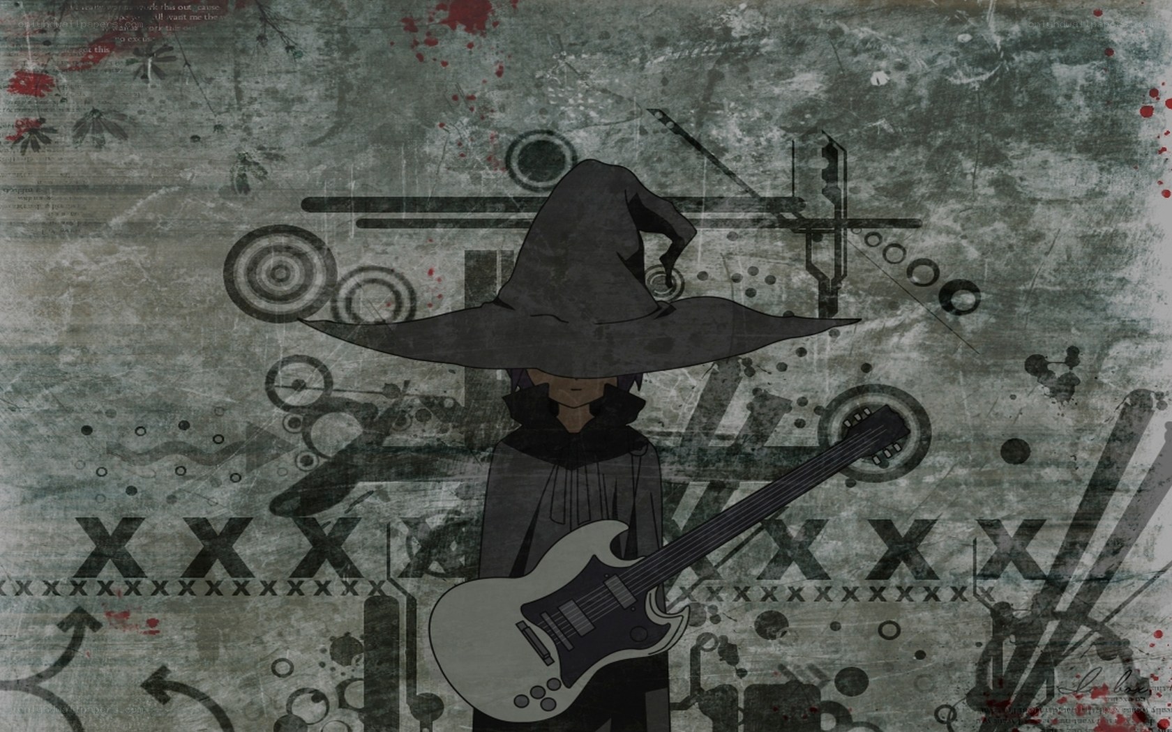 anime wizard with guitar
