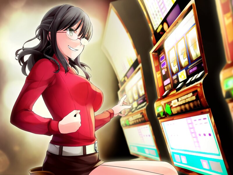 Anime Woman at Slot Machine