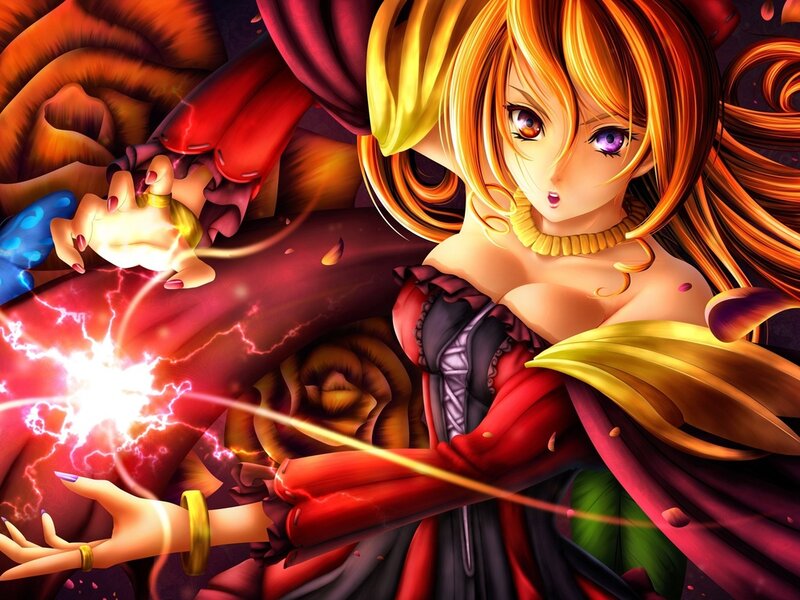 Anime Woman Casting Spell