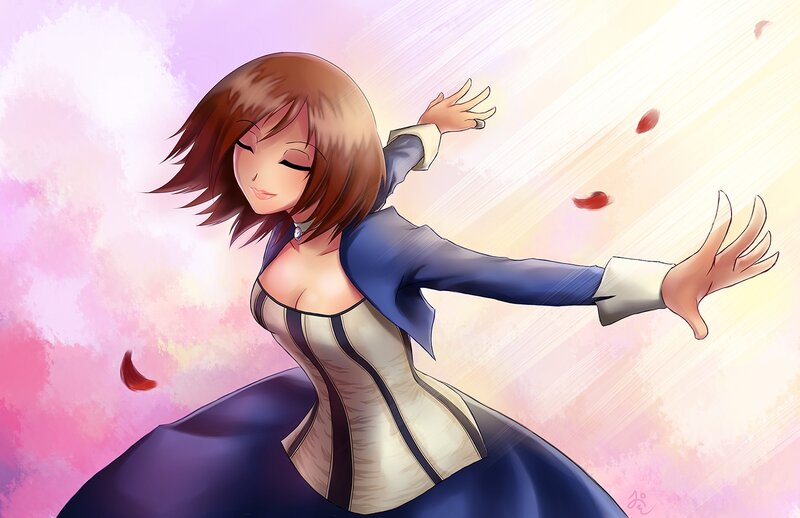 Anime Woman Dancing — Pink