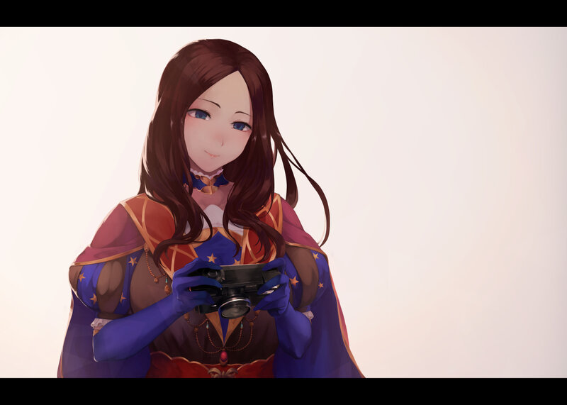 Anime Woman Holding Camera
