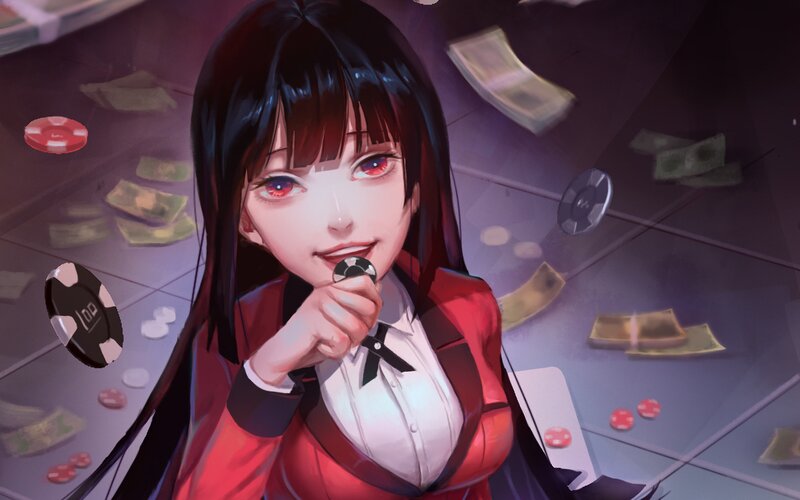 Anime Woman Holding Chip