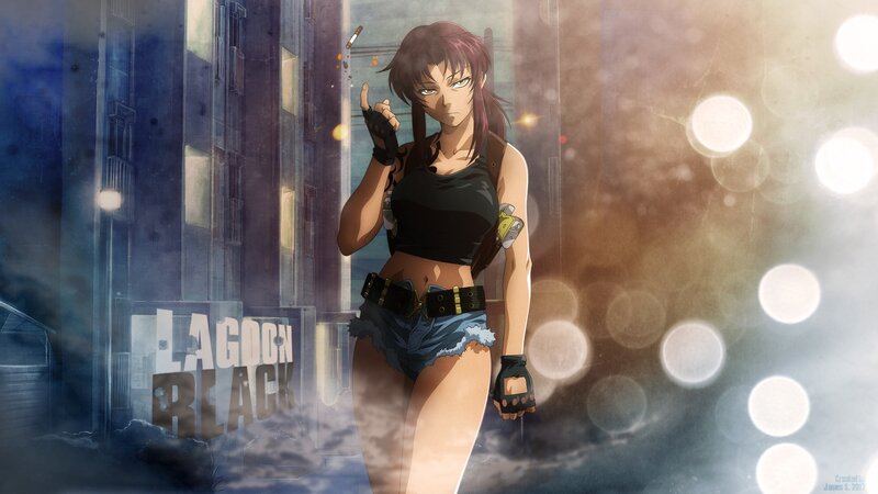 Anime Woman Holding Cigarette
