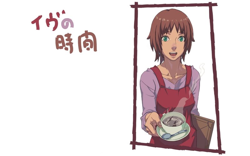 Anime Woman Holding Coffee