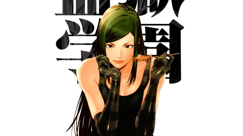Anime Woman Holding Skewer
