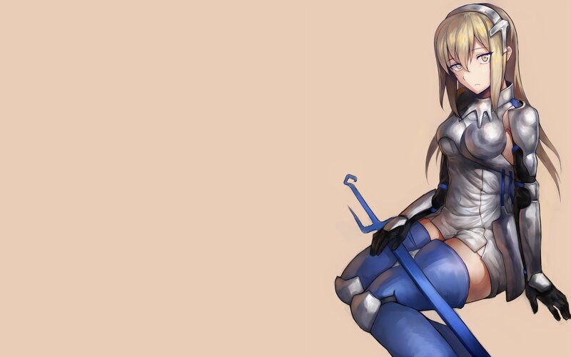 Anime Woman in Armor — Beige