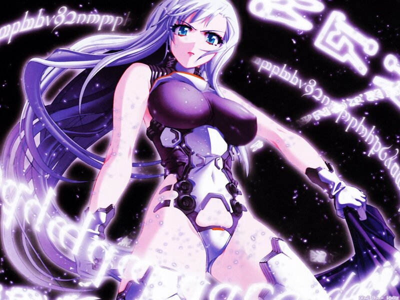 Anime Woman in Armor — Purple, Dramatic, Night, Long Hair