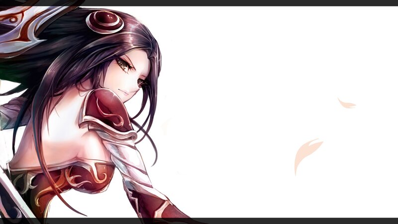 Anime Woman in Armor — White