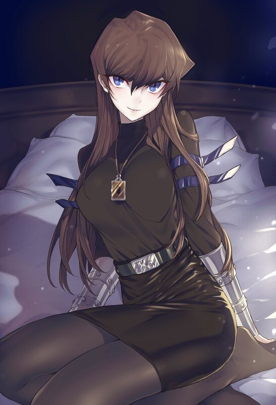 Anime Woman in Bed — Brown