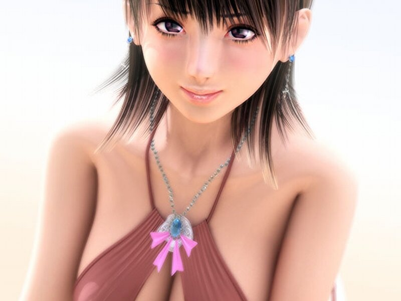 anime woman in bikini