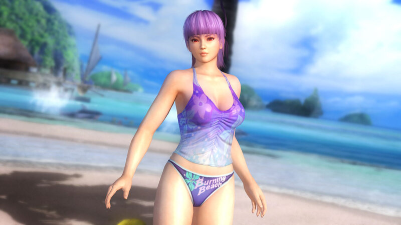 Anime Woman in Bikini — Purple, Serene, Afternoon