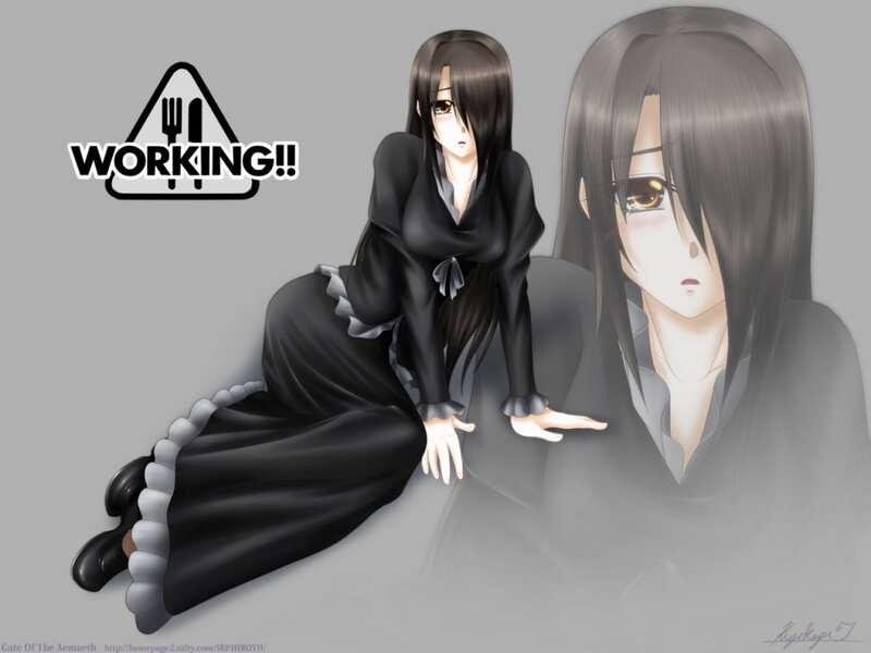Anime Woman in Black Dress — Neutral