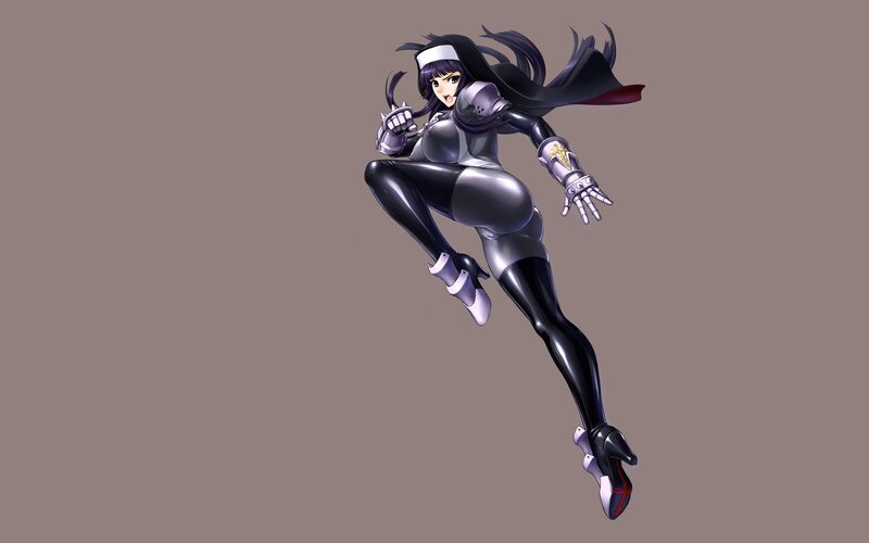 Anime Woman in Black Suit — Dynamic