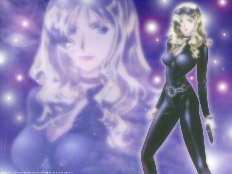 Anime Woman in Black Suit