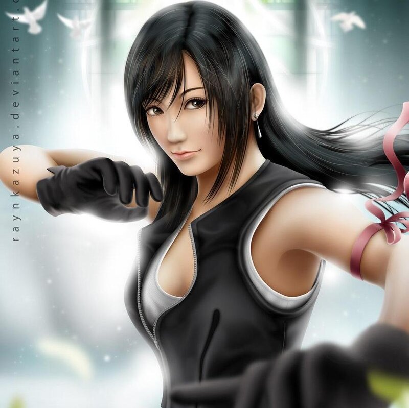 Anime Woman in Black Top — Calm