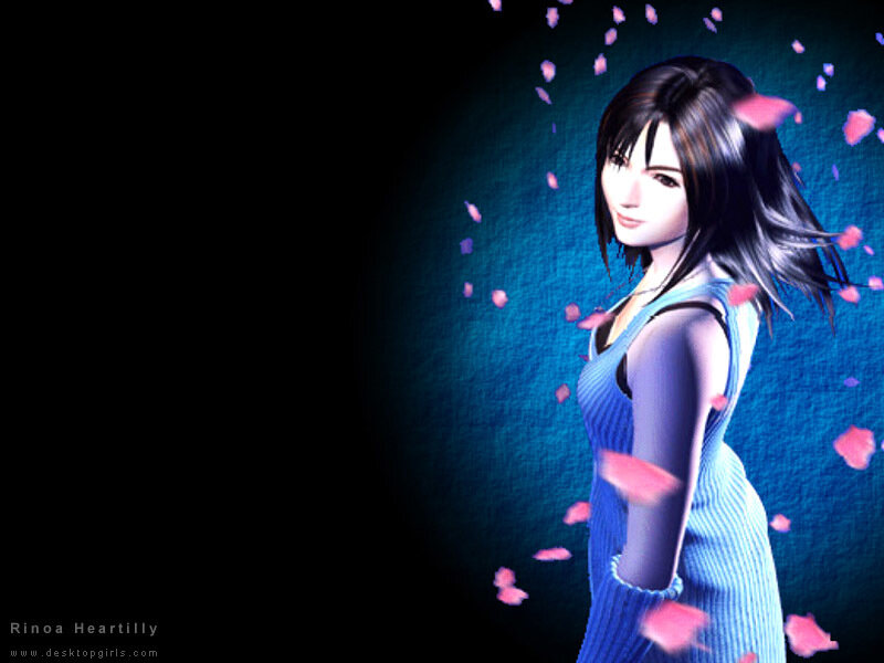 Anime Woman in Blue Dress — Dramatic