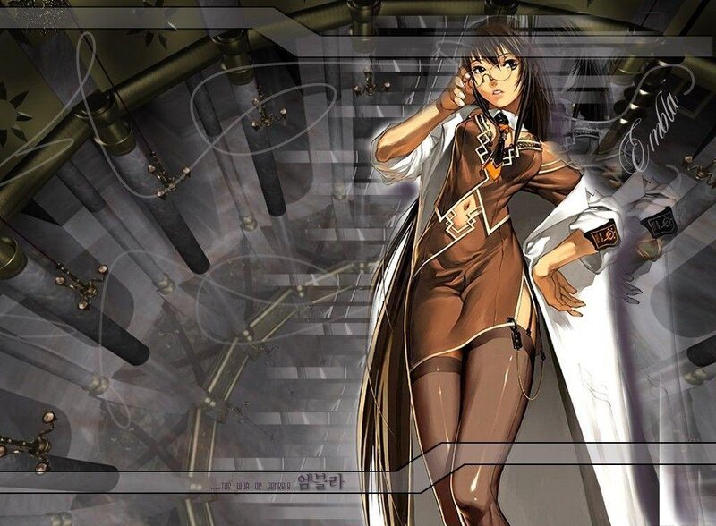 Anime Woman in Brown Dress
