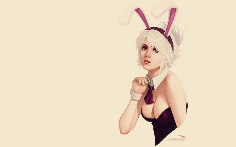 anime woman in bunny costume