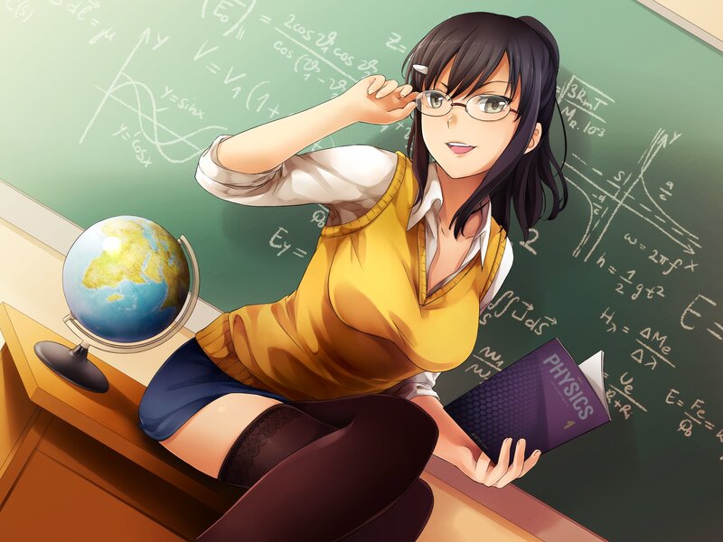 Anime Woman in Classroom