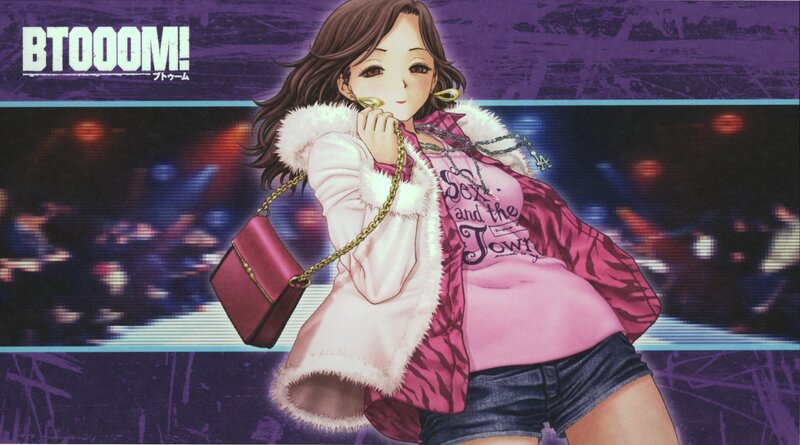 Anime Woman in Coat — Purple