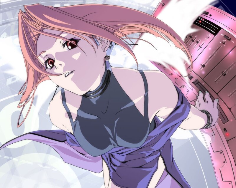 anime woman in cockpit