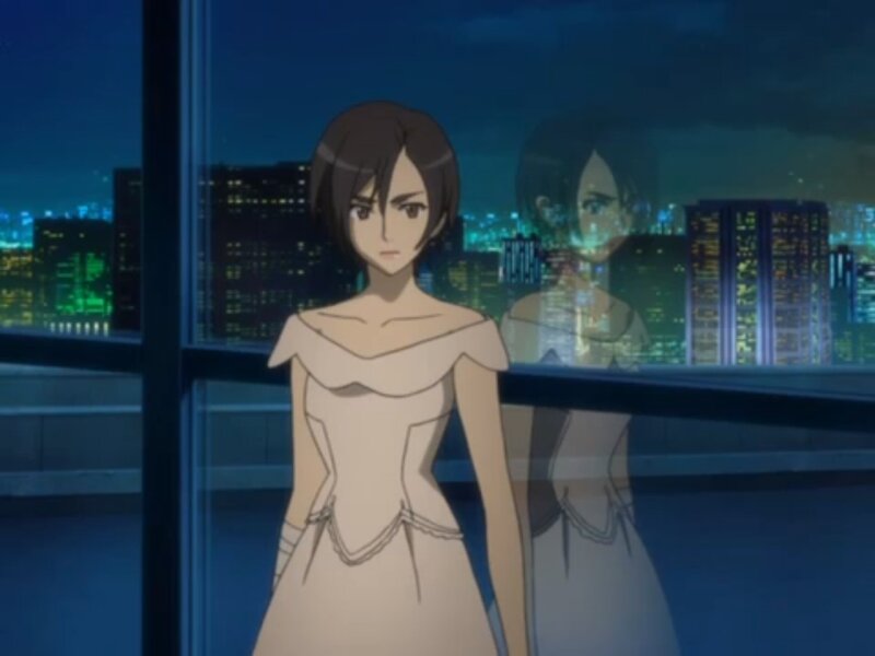 Anime Woman in Dress — Blue, Dramatic