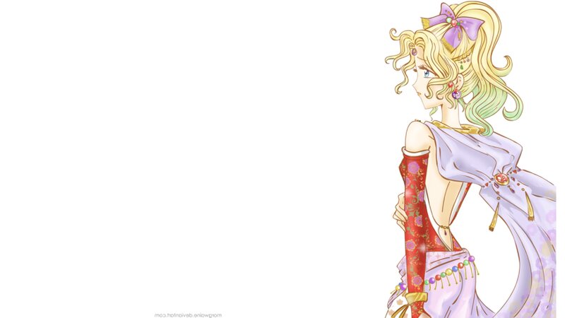 Anime Woman in Dress — Purple, Calm