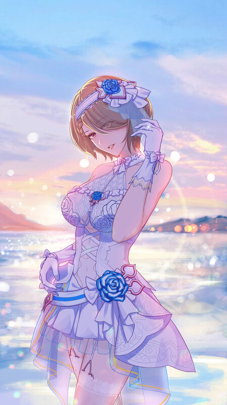 Anime Woman in Dress — Purple, Serene