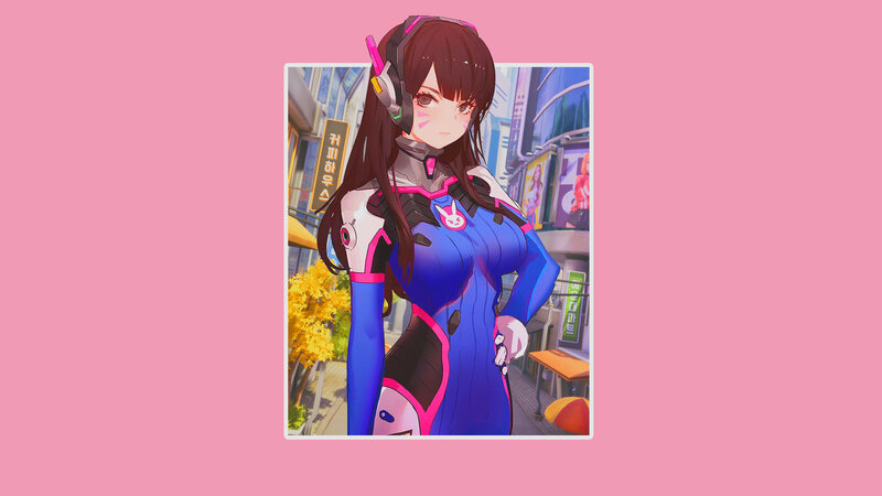 Anime Woman in Futuristic Suit — Pink