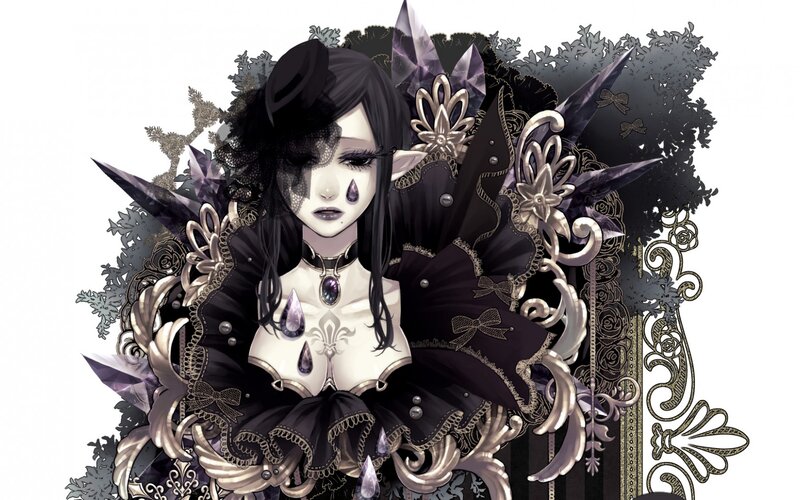 Anime Woman in Gothic Dress