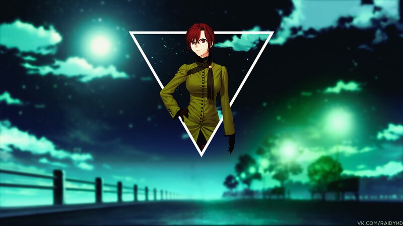 Anime Woman in Green Coat