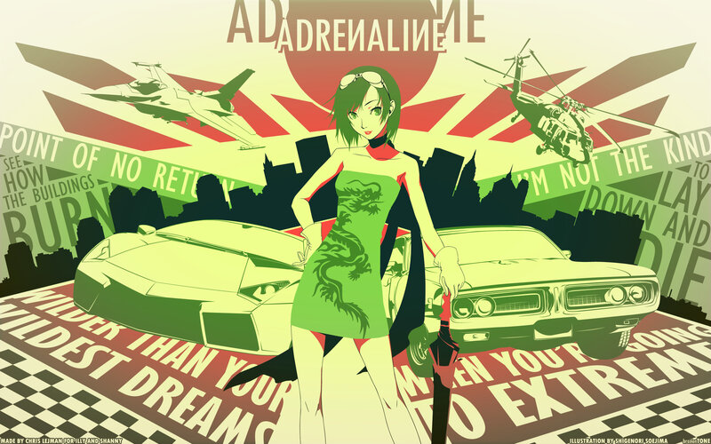 Anime Woman in Green Dress — Dramatic