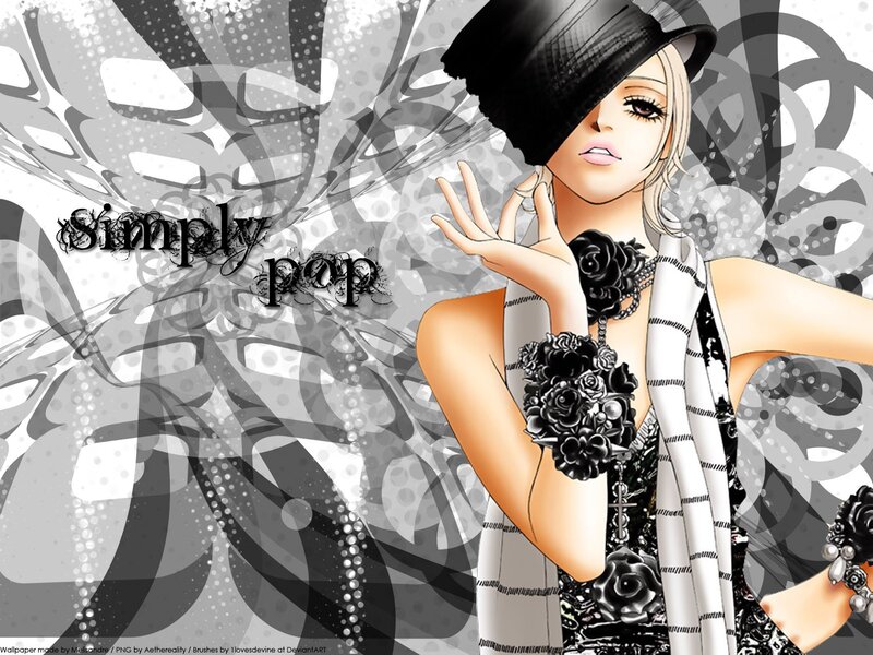 Anime Woman in Hat — Black, Stylish