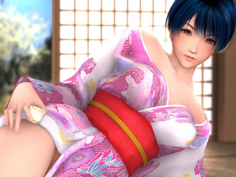 anime woman in kimono