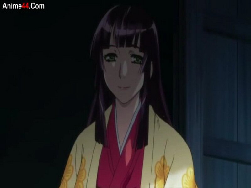 Anime Woman in Kimono — Purple, Dramatic, Night