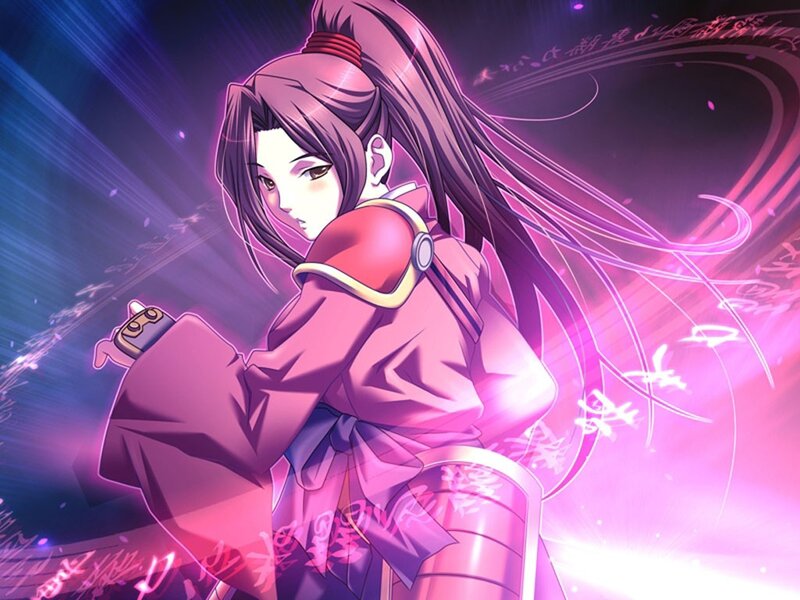 Anime Woman in Pink Kimono — Dramatic