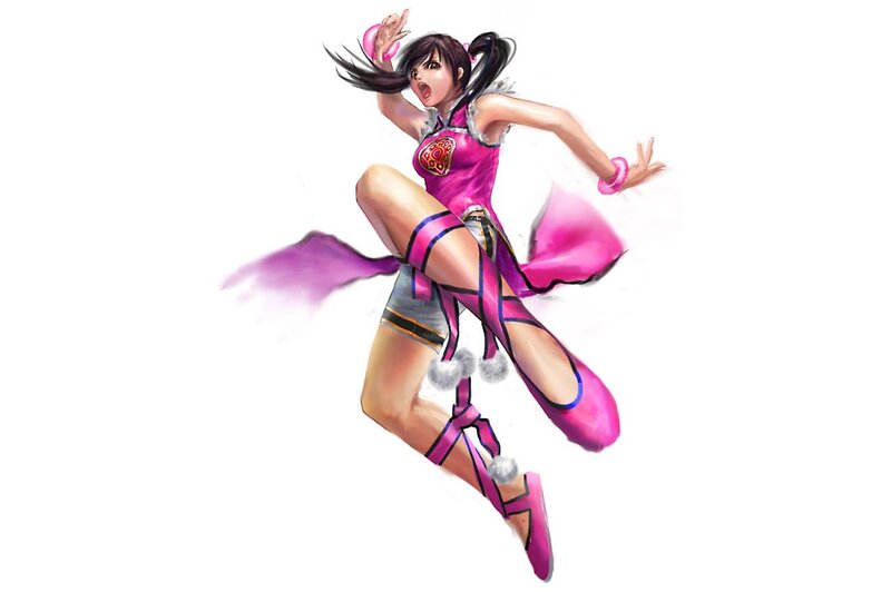 Anime Woman in Pink Outfit — Dynamic