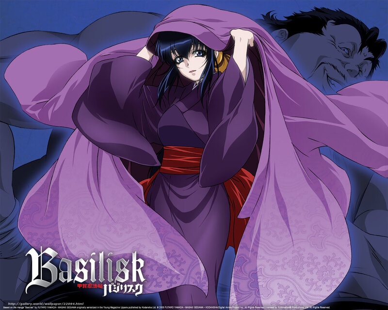 Anime Woman in Purple Cloak