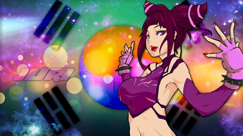 Anime Woman in Purple — Dramatic, Digital Art