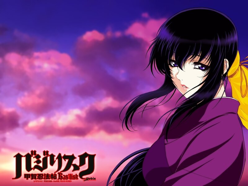 Anime Woman in Purple — Dramatic