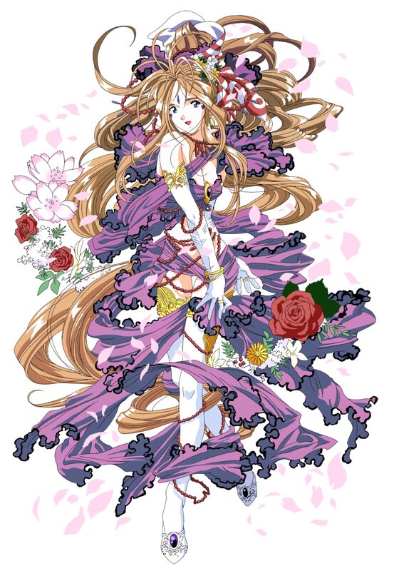 Anime Woman in Purple Dress — Dramatic, Spring