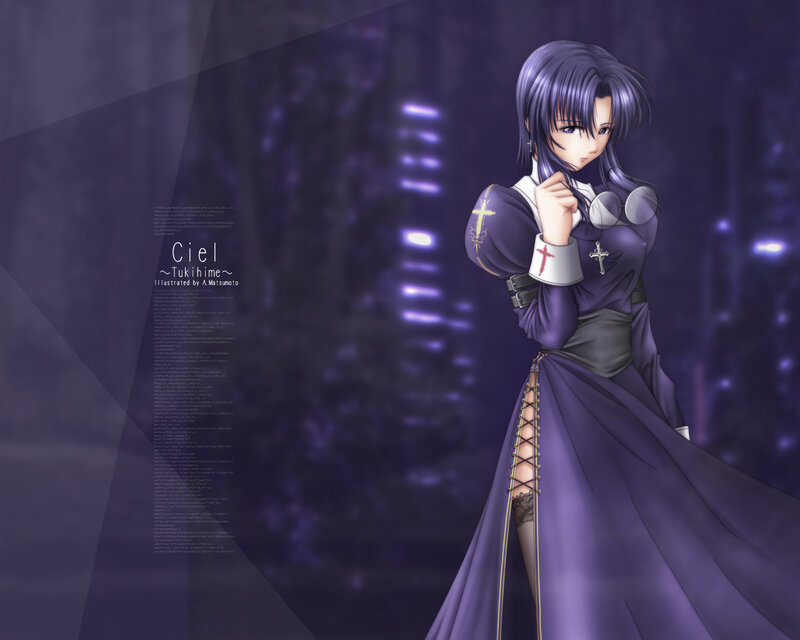Anime Woman in Purple Dress — Dramatic