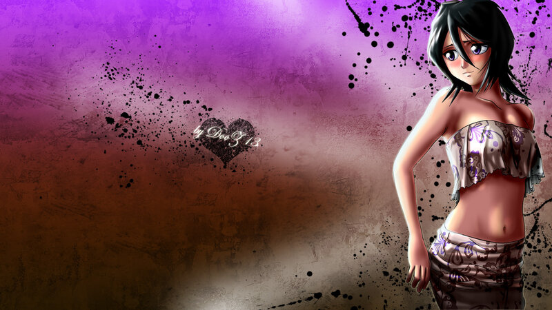 Anime Woman in Purple Outfit — Dramatic